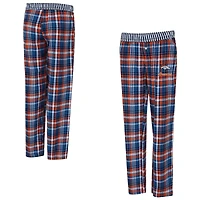 Women's Concepts Sport  Navy Denver Broncos Laney Plaid Tri-Blend Pants