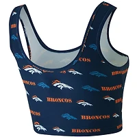 Women's Concepts Sport Navy Denver Broncos Mosaic Allover Print Bralette
