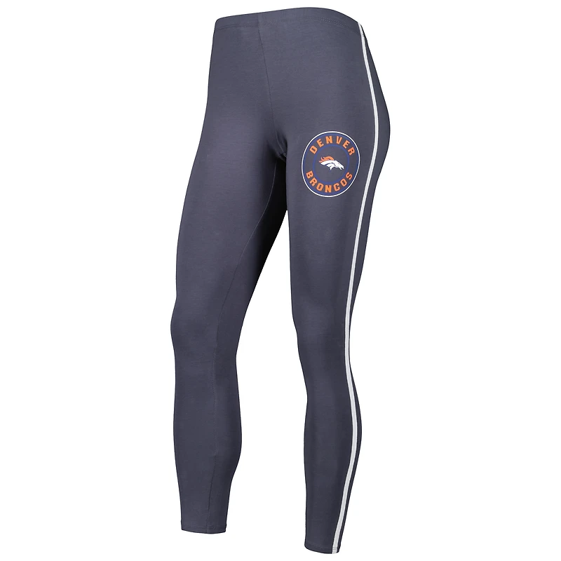 Women's Concepts Sport White/Charcoal Denver Broncos Sonata Top & Leggings Sleep Set