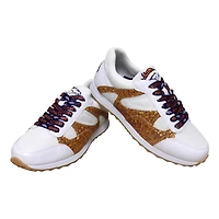 Women's Cuce White Denver Broncos Glitter Sneakers