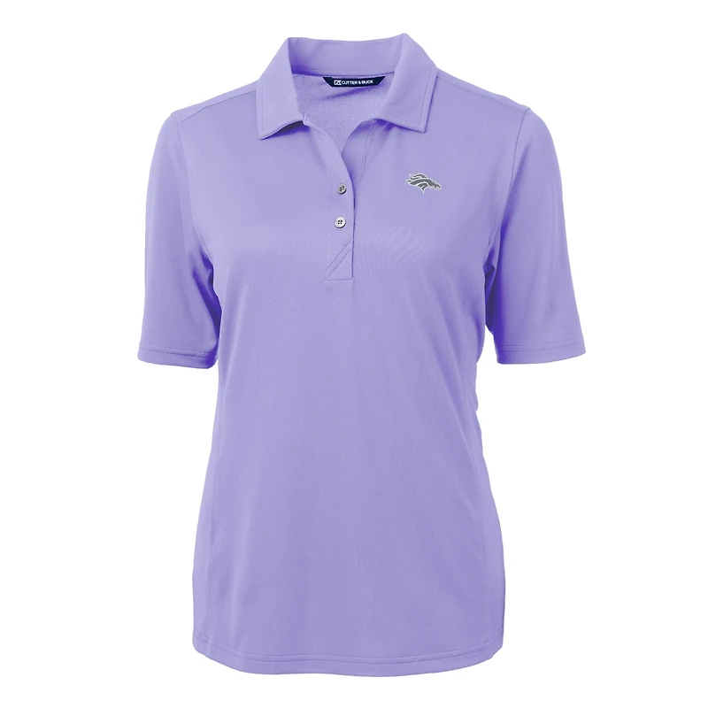 Women's Cutter & Buck Lavender Denver Broncos Virtue Eco Pique Recycled Polo