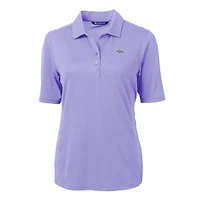 Women's Cutter & Buck Lavender Denver Broncos Virtue Eco Pique Recycled Polo