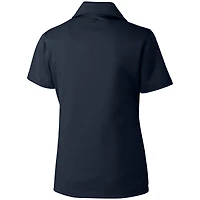 Polo texturé DryTec bleu marine pour femme des Denver Broncos Cutter & Buck