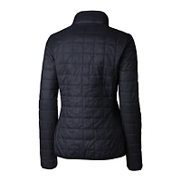 Women's Cutter & Buck  Navy Denver Broncos Helmet Logo Rainier PrimaLoft Eco Insulated Full-Zip Puffer Jacket