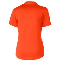 Polo extensible texturé Prospect orange de Denver Broncos pour femme Cutter & Buck