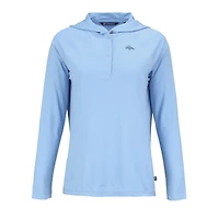 Women's Cutter & Buck  Powder Blue Denver Broncos Coastline Epic Comfort Eco Recycled Long Sleeve Hoodie T-Shirt