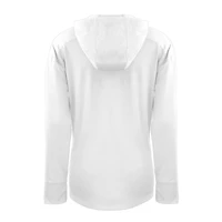 Women's Cutter & Buck  White Denver Broncos Throwback Daybreak Eco Recycled Half-Zip Hoodie