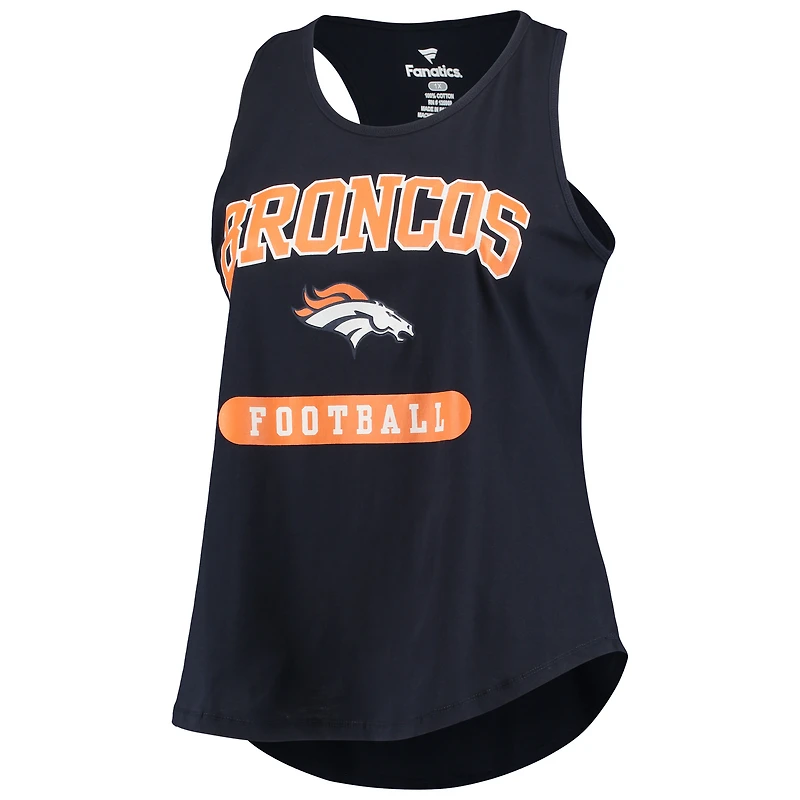 Débardeur à dos nageur équipe Denver Broncos bleu marine taille plus pour femme