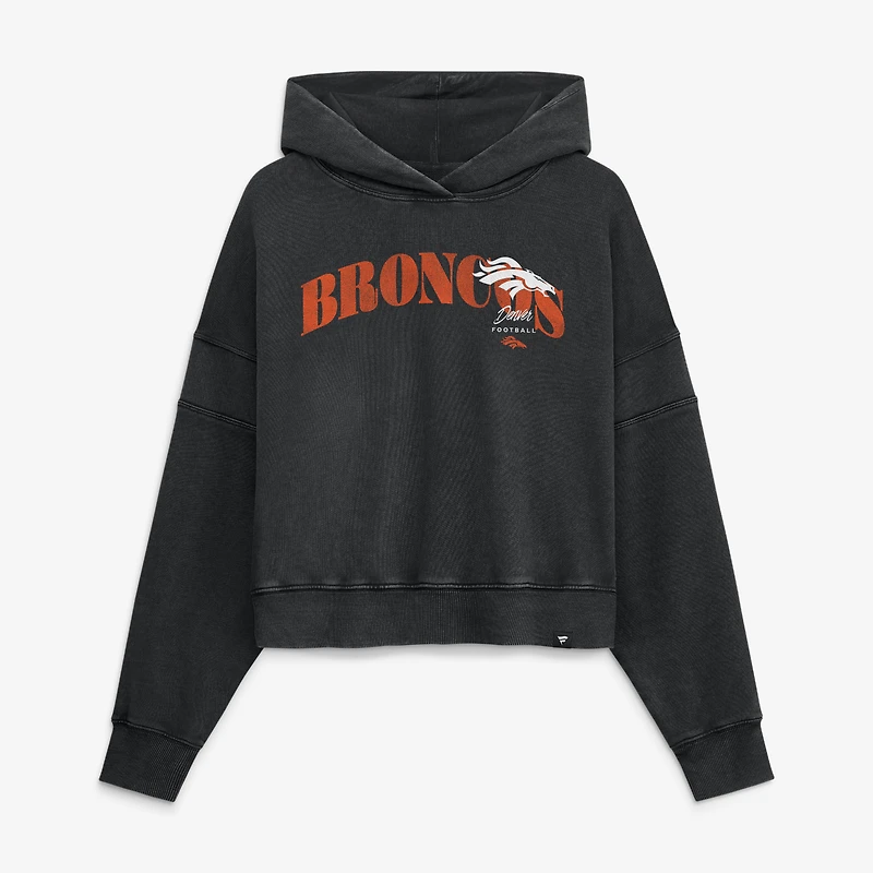 Sweat à capuche Fanatics noir pour femme, motif Denver Broncos Counter Run