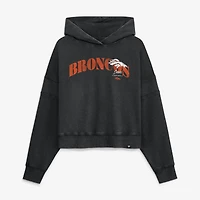 Sweat à capuche Fanatics noir pour femme, motif Denver Broncos Counter Run