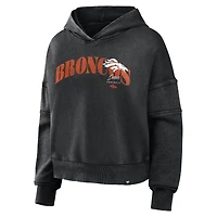 Sweat à capuche Fanatics noir pour femme, motif Denver Broncos Counter Run