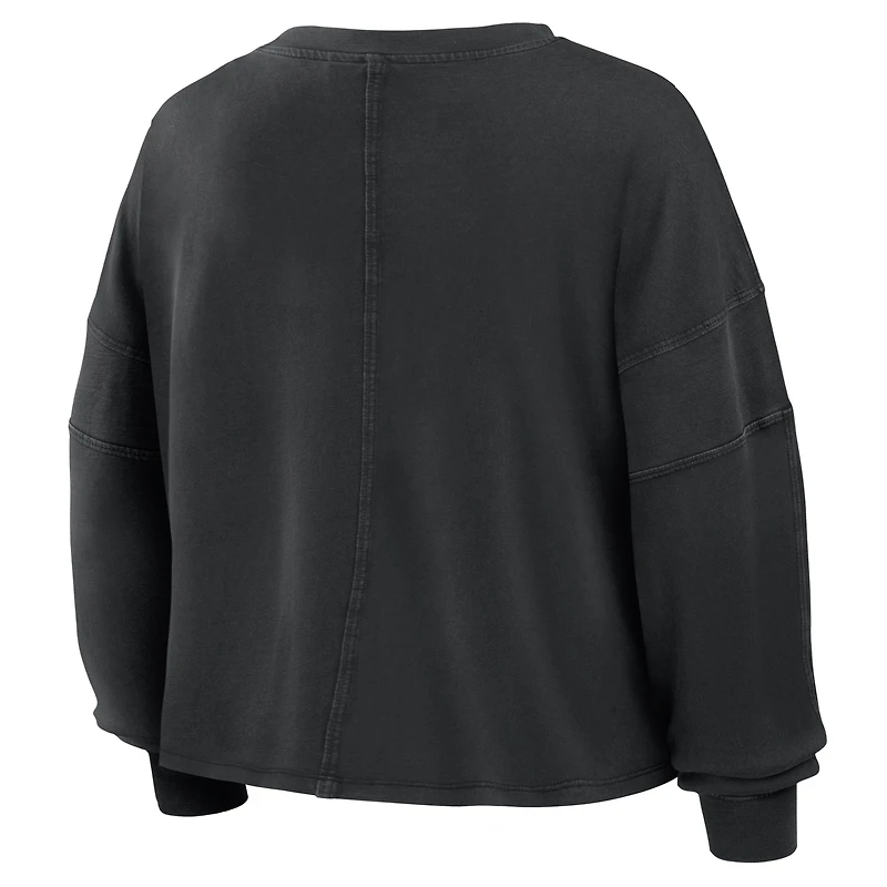 Haut oversize à manches longues Fanatics noir Denver Broncos pour femme