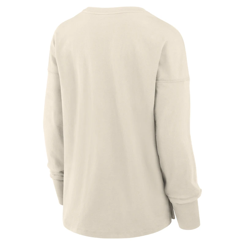 Women's Fanatics Cream Denver Broncos Dove Legacy Long Sleeve T-Shirt