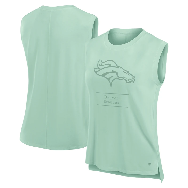 Women's Fanatics Mint Denver Broncos Studio Embrace Tank Top