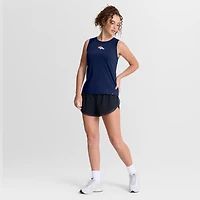 Women's Fanatics Navy Denver Broncos Draped Mesh Back Performance​ Tank Top