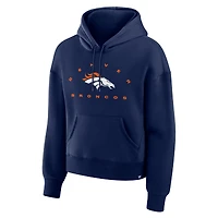 Women's Fanatics Navy Denver Broncos Eligible Receiver Legacy Pullover Hoodie