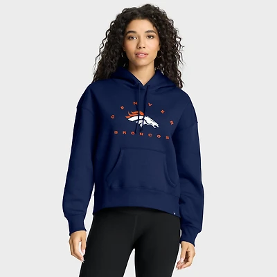 Women's Fanatics Navy Denver Broncos Eligible Receiver Legacy Pullover Hoodie