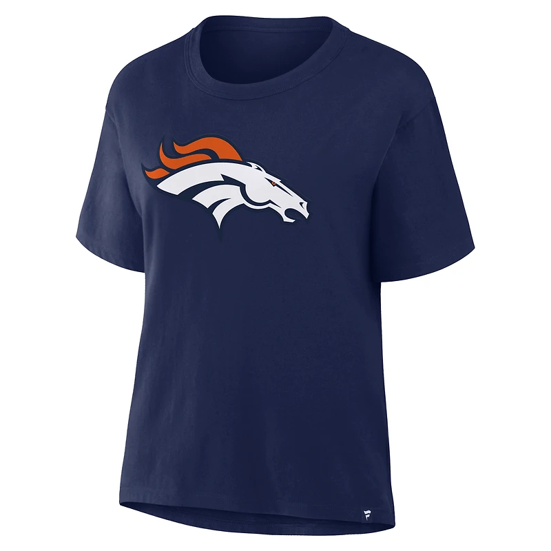 T-shirt Fanatics bleu marine Denver Broncos Essential Legacy pour femmes