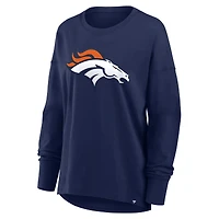 Women's Fanatics Navy Denver Broncos Essential Long Sleeve T-Shirt
