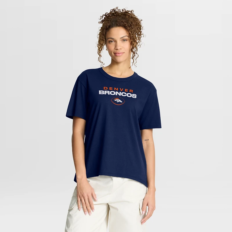T-shirt Fanatics Navy Denver Broncos Fade Legacy pour femmes