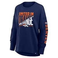 Women's Fanatics Navy Denver Broncos Hometown Legacy Long Sleeve T-Shirt