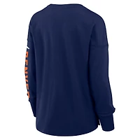 Women's Fanatics Navy Denver Broncos Hometown Legacy Long Sleeve T-Shirt