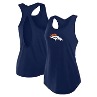 Débardeur Fanatics pour femme bleu marine Denver Broncos Iron Fan