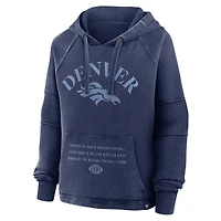 Women's Fanatics Navy Denver Broncos Oversized Raglan Gridiron Hoodie