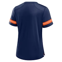 T-shirt à lacets Fanatics bleu marine Denver Broncos Play Script pour femme