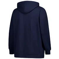 Women's Fanatics Navy Denver Broncos Plus Heart & Soul V-Neck Hoodie