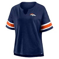 Women's Fanatics Navy Denver Broncos Plus Redzone Notch Neck T-Shirt