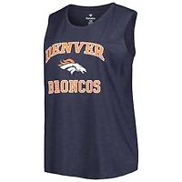 Débardeur Fanatics bleu marine Denver Broncos grande taille pour femmes