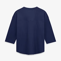 Women's Fanatics  Navy Denver Broncos Team First Deceptive Juke 3/4-Sleeve V-Neck T-Shirt
