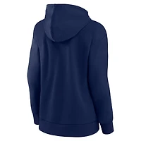 Women's Fanatics Navy Denver Broncos Team Logo Victory Script Pullover Hoodie