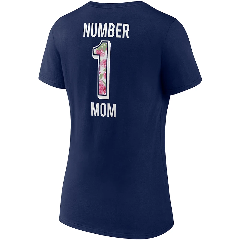 T-shirt à col en V de l'équipe Fanatics Navy Denver Broncos pour femmes la fête des mères