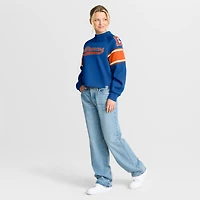 Pull surdimensionné à col montant Fanatics Royal Denver Broncos pour femme