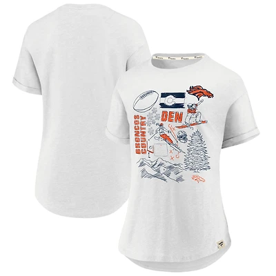 Women's Fanatics  White Denver Broncos True Classics Hometown T-Shirt