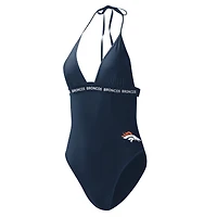 Maillot de bain une pièce Denver Broncos G-III 4Her by Carl Banks bleu marine pour femmes