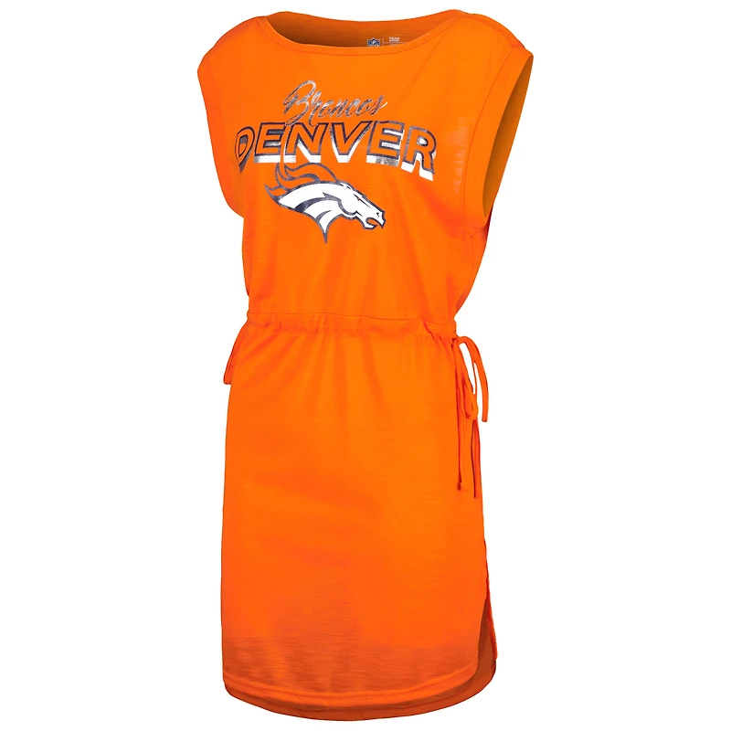 G-III 4Her pour femme par Carl Banks Orange Broncos de Denver G.O.A.T. Couverture maillot bain