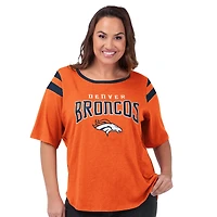 Women's G-III 4Her by Carl Banks Orange Denver Broncos Plus Linebacker T-Shirt