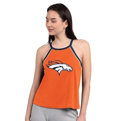 Débardeur G-III 4Her pour femme par Carl Banks, blanc, Denver Broncos Redemption Win Slub