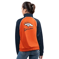 Women's G-III 4Her by Carl Banks Orange Denver Broncos Replay Full-Zip Track Jacket