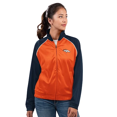 Women's G-III 4Her by Carl Banks Orange Denver Broncos Replay Full-Zip Track Jacket
