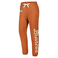 Women's G-III 4Her by Carl Banks Orange Denver Broncos Scrimmage Fleece Pants