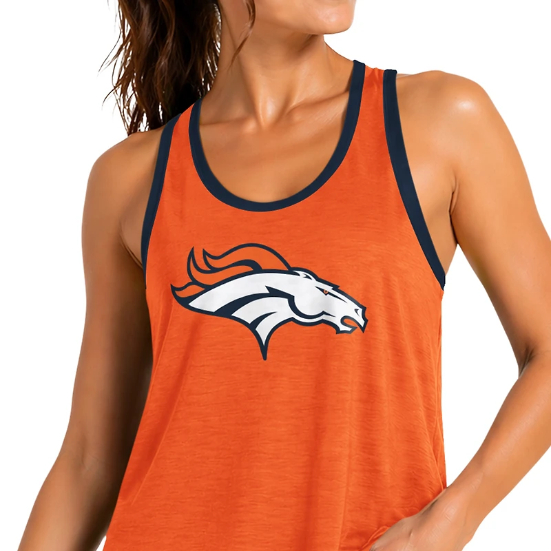 Women's G-III 4Her by Carl Banks Orange Denver Broncos Tater II Racerback Tank Top