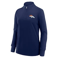 Veste zippée quart de tour Velocity pour femme, bleu marine, avec logo athlétique, des Denver Broncos