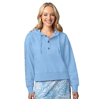 Sweat à capuche uni Island Dream de Denver Broncos bleu Margaritaville pour femme