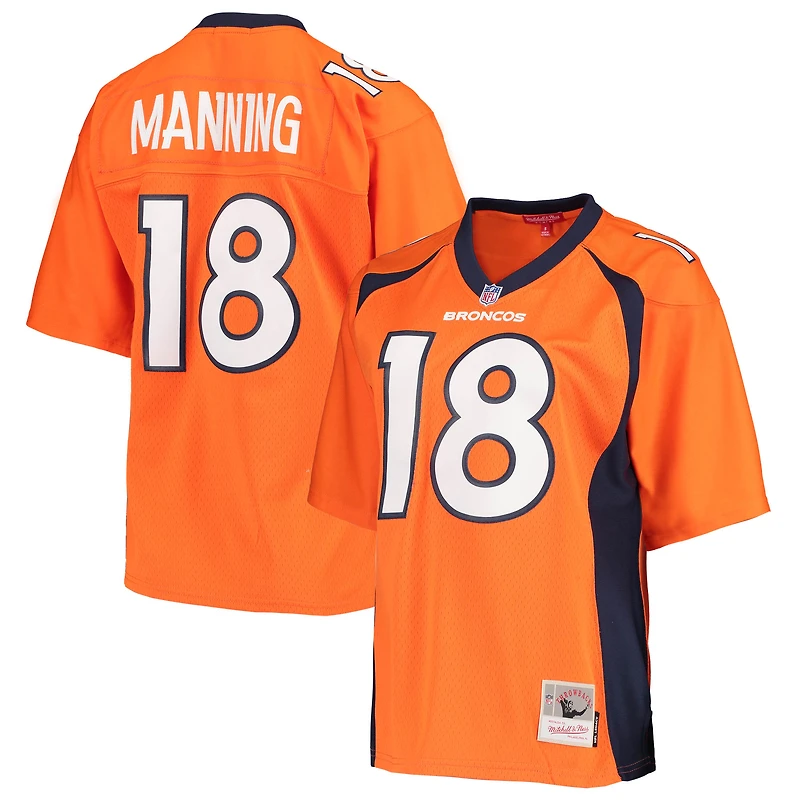 Maillot de joueur réplique Mitchell & Ness Peyton Manning orange Denver Broncos Legacy pour femme