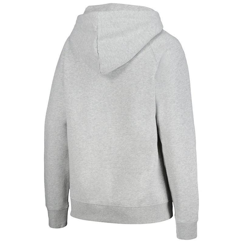 Sweat à capuche motif floral raglan gris Denver Broncos New Era pour femme