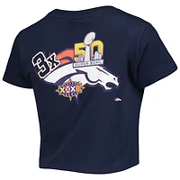 T-shirt New Era bleu marine Denver Broncos Historic Champs pour femme